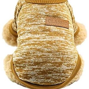 Idepet Pet Dog Classic Knitwear Sweater Fleece Coat Soft Thickening Warm Pup Dog
